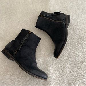 n.d.c  womens Made By Hand suede leather black ankle boots